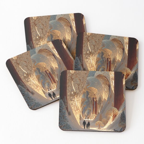 Item preview, Surreal Biophilic Aurora Winter Forest Glow designed and sold by ChinzorigBAY.