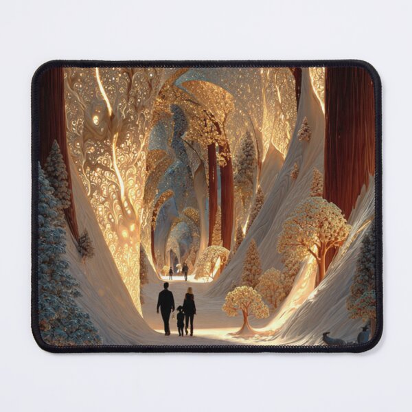 Item preview, Surreal Biophilic Aurora Winter Forest Glow designed and sold by ChinzorigBAY.
