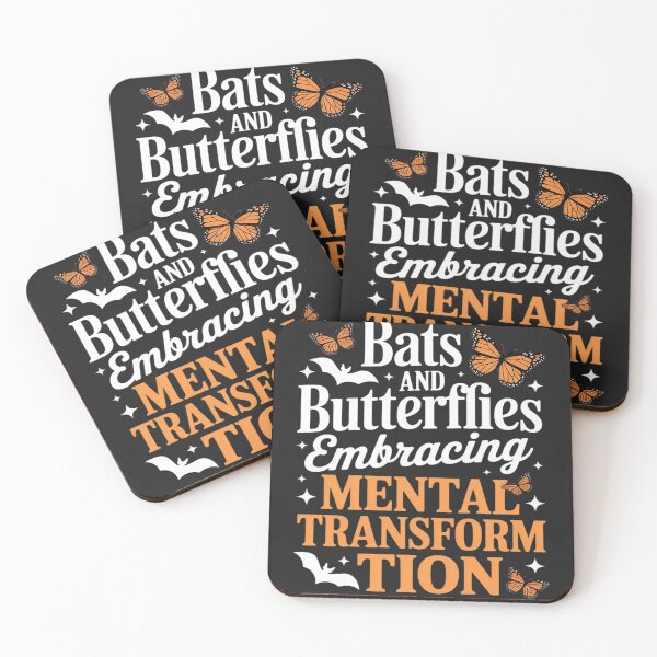 Item preview, Mental Health Bats And Butterflies Halloween designed and sold by LegendsArt75.
