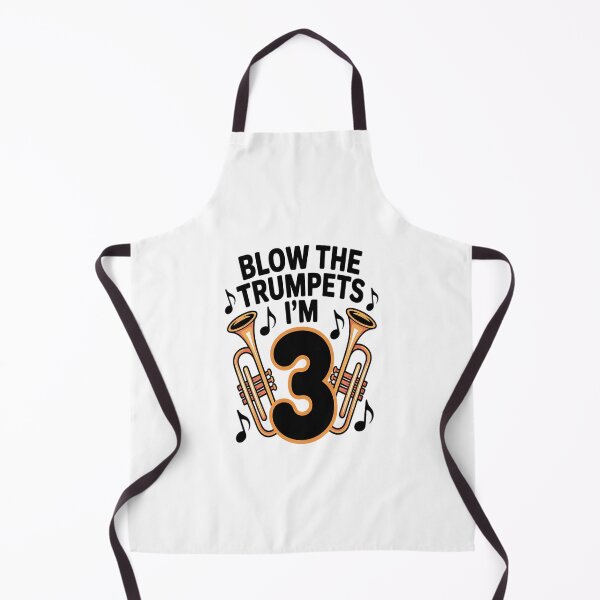 Item preview, Blow The Trumpets I'm 3 Year Old Birthday Trumpet Playe designed and sold by KonopikaaArt.