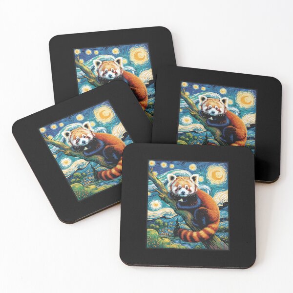 Item preview, Red Panda Starry Night Van Gogh Graphic  designed and sold by khorbiasieno.