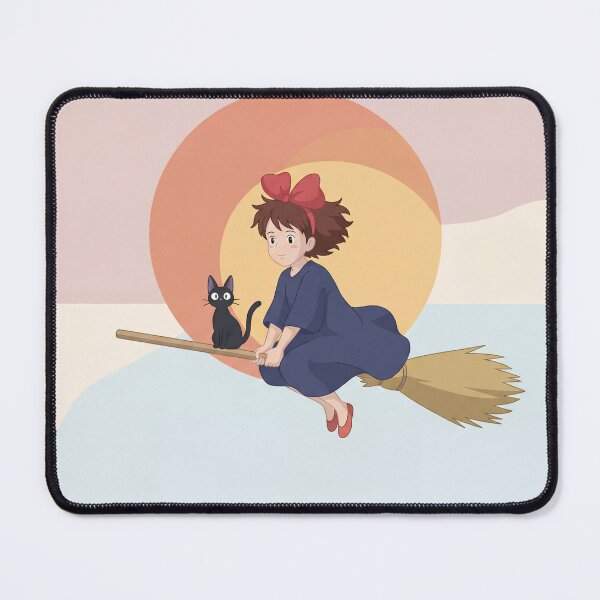 Item preview, Kiki’s Delivery Service Minimalist Poster – Cute Witch & Black Cat Aesthetic Art designed and sold by AbstractAuraArt.