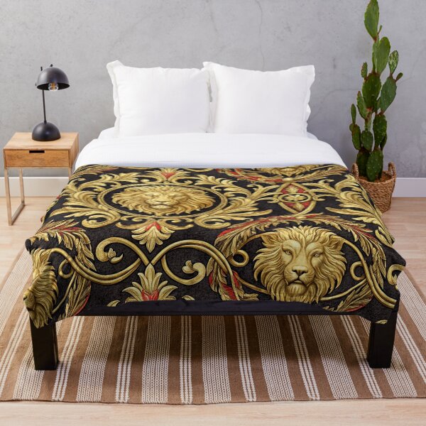 Item preview, Medallón de León Dorado Barroco: Estampado de Moda de Lujo y Opulencia designed and sold by CHRONIN.