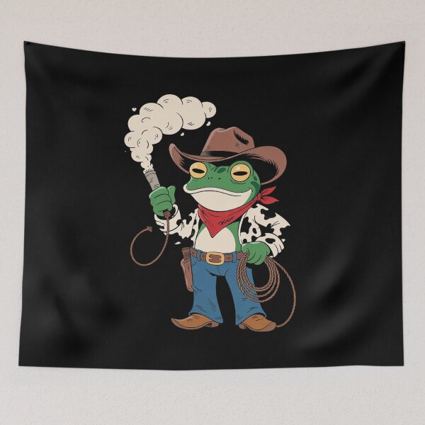 Item preview, Cowboy Frog Farting Funny Meme Farts Humor Sarcastic3  designed and sold by RuthGAArt.