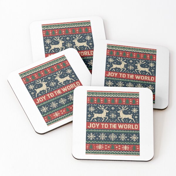 Item preview, Joy To The World Knitted Festive Christmas Pattern designed and sold by RedCircleArt.