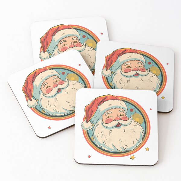Item preview, Festive Santa Claus Portrait With Red Hat And Circular Cosmic Backdrop For Christmas designed and sold by KanDa-Shop.