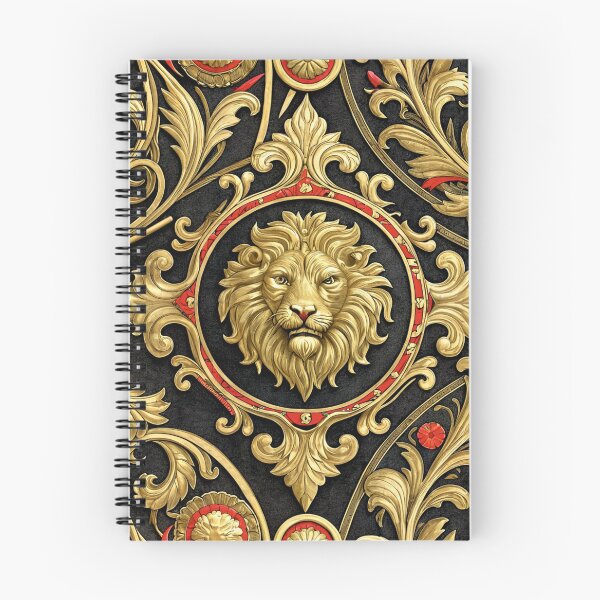 Aperçu de l'œuvre Motif baroque Lion d'or – Design ornemental de style luxueux créée et vendue par CHRONIN.