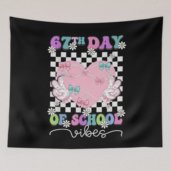 Item preview, 67th Day of School Shirt, Groovy School Vibes Tee, 67th Day School Shirt, Teacher Shirt, 67th Day Celebration Gift for Kids and Adults designed and sold by THREE LITTLE BEANS.
