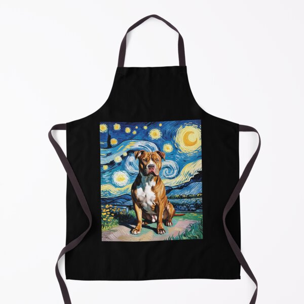 Item preview, Pitbull Dog Pit Bull Pittie - Van Gogh Style - Starry Night designed and sold by FortuneFull.