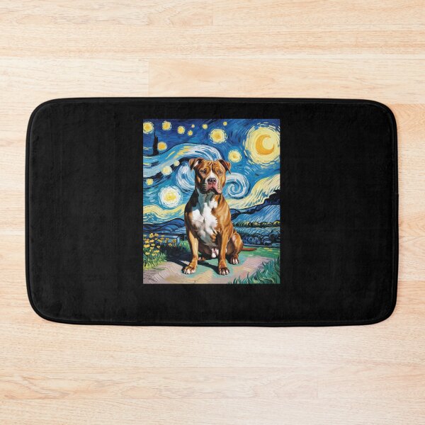Item preview, Pitbull Dog Pit Bull Pittie - Van Gogh Style - Starry Night designed and sold by FortuneFull.