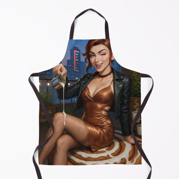 Item preview, Fortana Valentina pours cream on cinnamon roll designed and sold by CathryneDelamort.