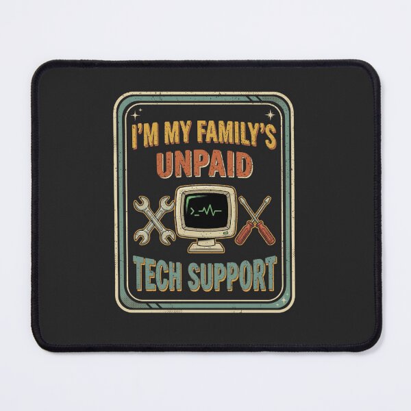 Item preview, Unpaid Family Tech Support Retro Computer Design designed and sold by FreshVibe Prints.