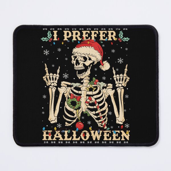 Item preview, I Prefer Halloween Funny Skeleton Christmas Lights Ugly Sweater Design designed and sold by Suzu Comena.