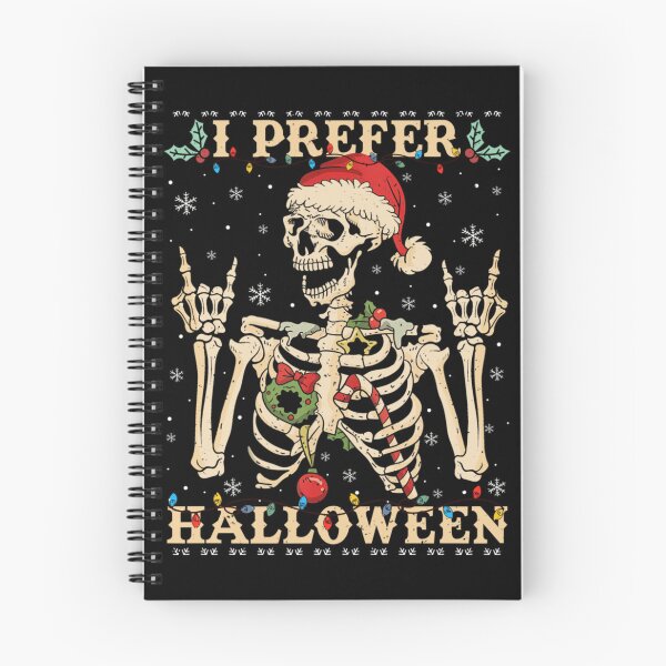 Item preview, I Prefer Halloween Funny Skeleton Christmas Lights Ugly Sweater Design designed and sold by Suzu Comena.