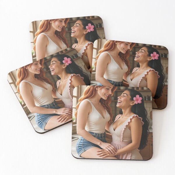 Item preview, Rowan x Shanti in kitchen with cinnamon rolls designed and sold by CathryneDelamort.
