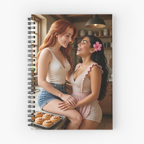 Item preview, Rowan x Shanti in kitchen with cinnamon rolls designed and sold by CathryneDelamort.