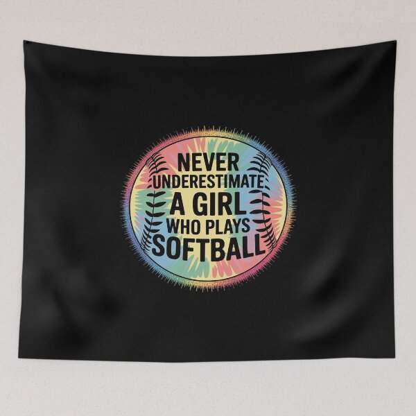 Item preview, Never Underestimate A Girl Who Plays Softball Player designed and sold by imsamaharem.