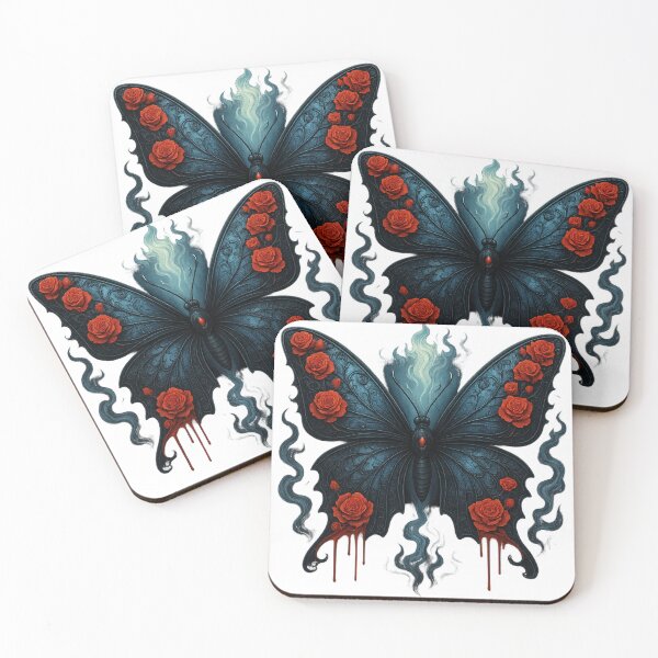 Item preview, Inferno Moth Flame and Rose Design designed and sold by CottonandQuill.