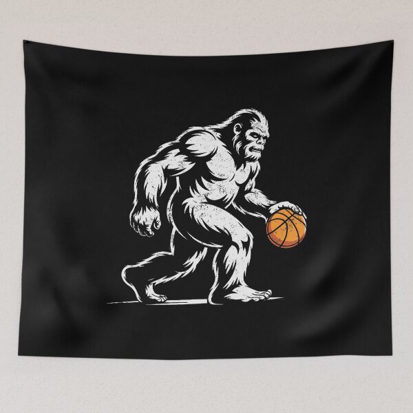 Item preview, Sasquatch Bigfoot Basketball Ball Player Slam Dunk Hoops designed and sold by DianaEsther1.