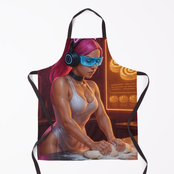 Item preview, CathryneDelamort kneads dough in neon bakery designed and sold by CathryneDelamort.
