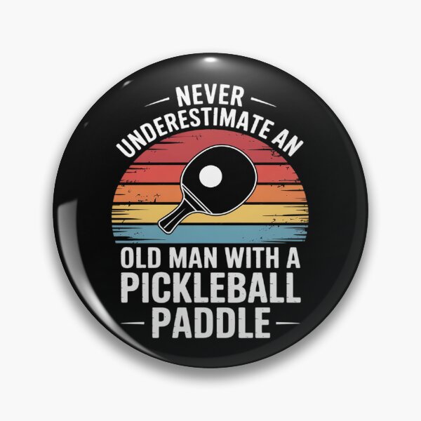 Item preview, Never Underestimate An Old Man With A Pickleball Paddle designed and sold by imsamaharem.