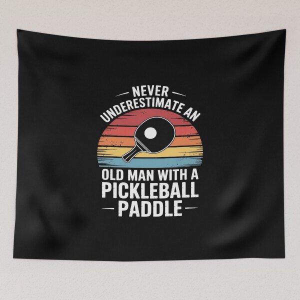 Item preview, Never Underestimate An Old Man With A Pickleball Paddle designed and sold by imsamaharem.