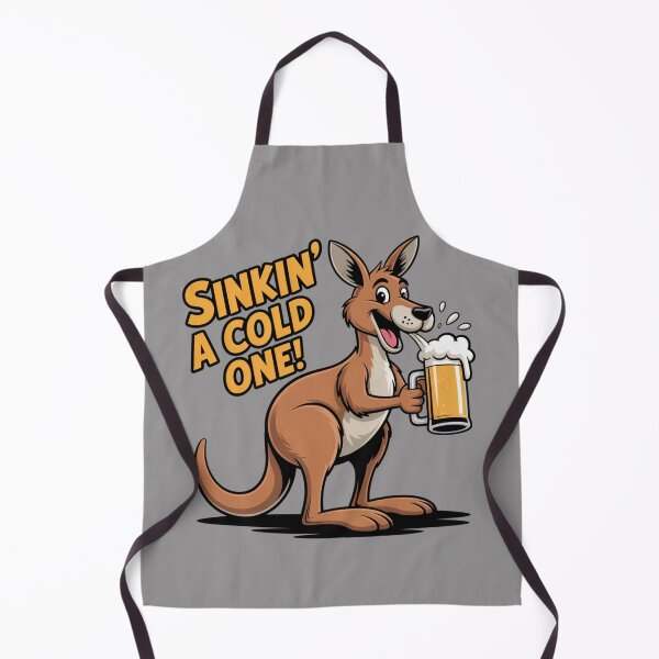 Item preview, Just Sinkin’ a Cold One: Funny Kangaroo Animal Drinking T-Shirt designed and sold by Grang Art Artistic Designs.