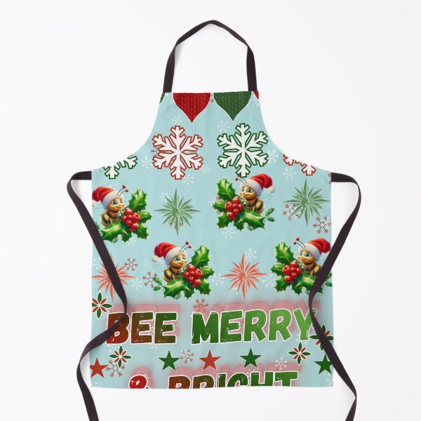 Item preview, Bee Merry & Bright • Cute Christmas Bee in Santa Hat • Festive Holiday Pattern Design designed and sold by HopeAndHustle.