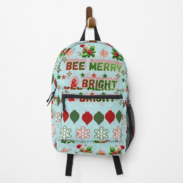 Item preview, Bee Merry & Bright • Cute Christmas Bee in Santa Hat • Festive Holiday Pattern Design designed and sold by HopeAndHustle.