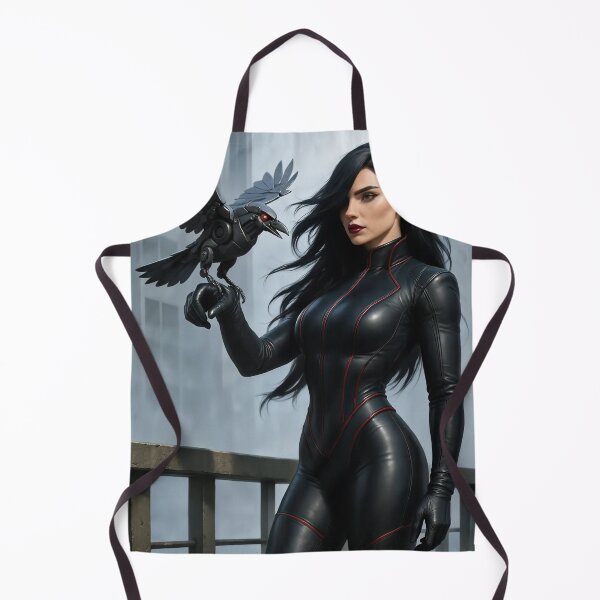 Item preview, Cassandra Kaine in black leather suit robotic crow designed and sold by CathryneDelamort.
