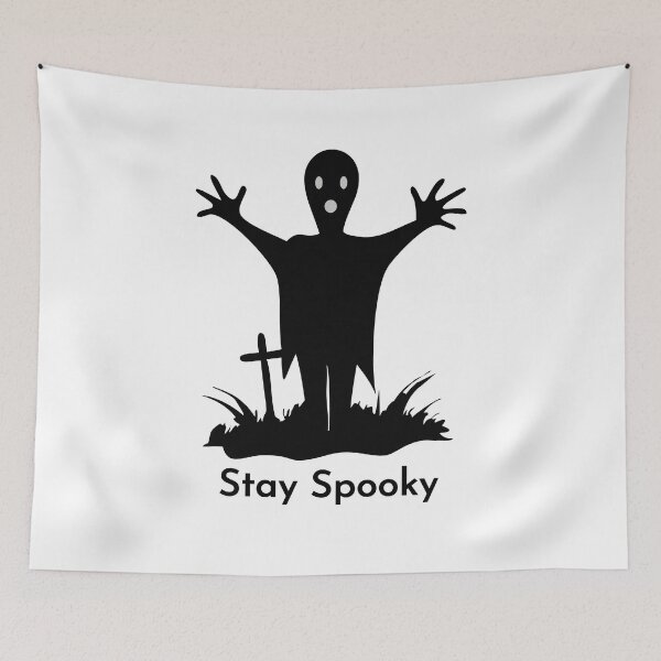 Item preview, Stay Spooky Ghost and Graveyard Silhouette designed and sold by Jirada.