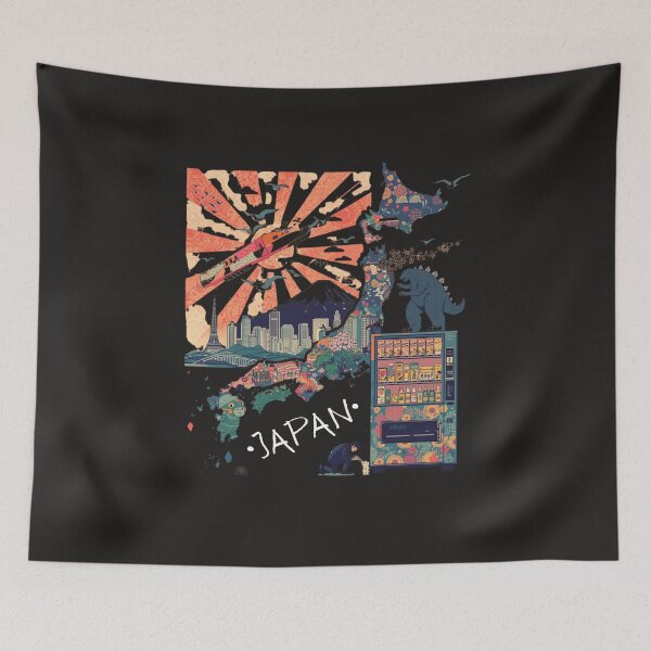 Item preview, Japan Aesthetic Collage | Tokyo Godzilla Shinkansen Mt Fuji Vending Machine Vaporwave Pop Art designed and sold by TitanRN.