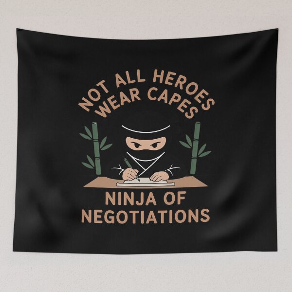 Item preview, Ninja of Negotiations Cartoon Graphic designed and sold by SnackPAC.