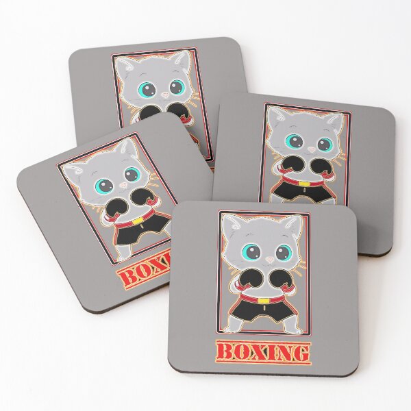 Item preview, Gray​ cat​ boxing​ designed and sold by DigitalArtTK.