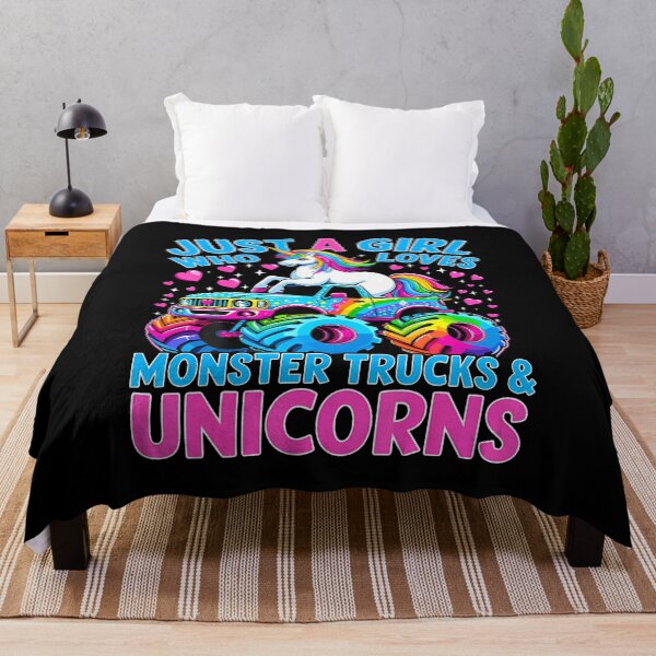 Item preview, Just A Girl Who Loves Monster Trucks And Unicorns designed and sold by EricaMaude1.