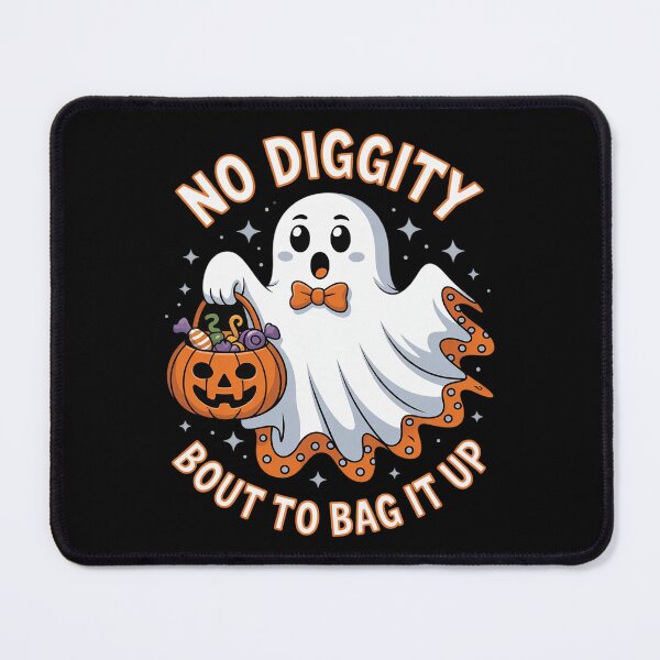 Item preview, No Diggity Bout To Bag It Up Cute Ghost Halloween designed and sold by SnackPAC.