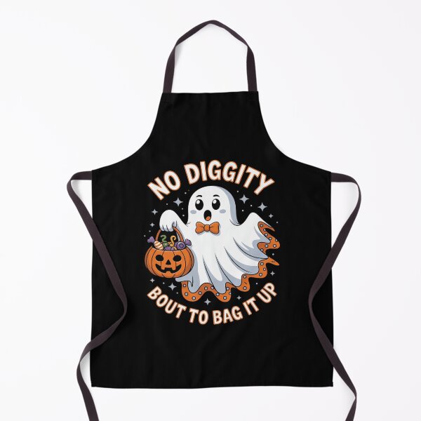 Item preview, No Diggity Bout To Bag It Up Cute Ghost Halloween designed and sold by SnackPAC.