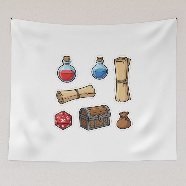 Item preview, Ultimate RPG Inventory Sticker Pack - Potions, Loot & Dice designed and sold by BKPrintDesing.