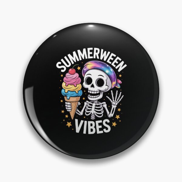 Item preview, Summerween Vibes Skeleton Ice Cream Art Summer Halloween Fun  designed and sold by LKappa3Faber.