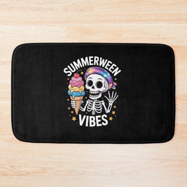 Item preview, Summerween Vibes Skeleton Ice Cream Art Summer Halloween Fun  designed and sold by LKappa3Faber.