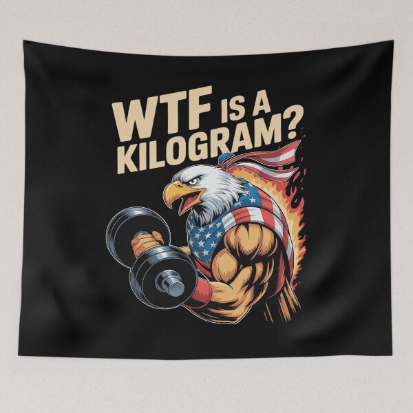 Item preview, Eagle USA WTF is A Kilogram 4th of July Gym Patriotic  designed and sold by RsFilsingerArt.