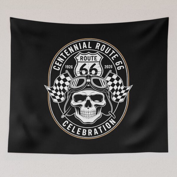 Item preview, Route 66 100 Years Anniversary Mother Road Skull Legendary designed and sold by IhanVaanMaArt.