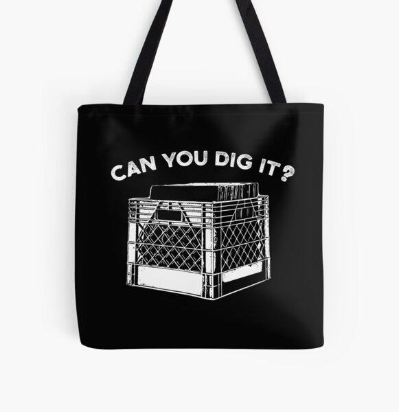 Can You Dig It Music Vinyl Records Crate Tote Bag for Sale by  UGRcollection