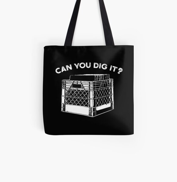 Can You Dig It Music Vinyl Records Crate Tote Bag for Sale by  UGRcollection
