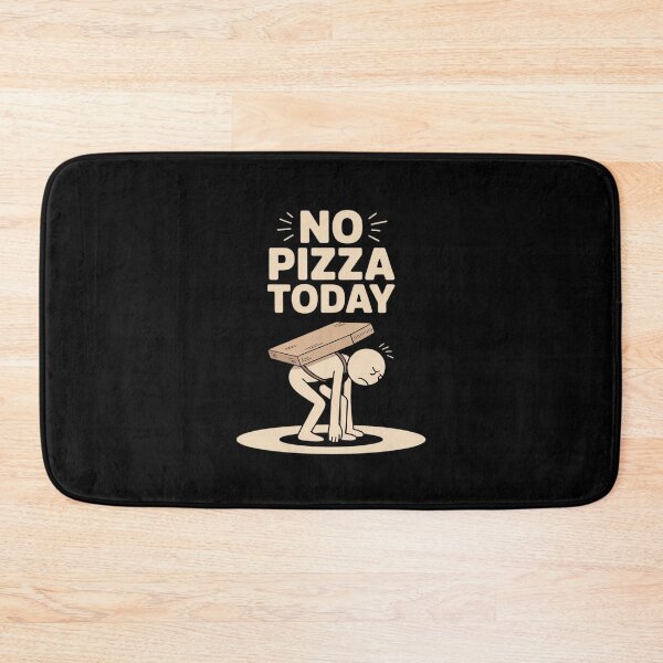 Item preview, No Pizza Today Funny Sad Stick Man Food Lover designed and sold by SnackPAC.