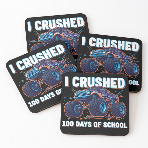 Item preview, I Crushed 100 Days of School Monster Truck 100th Day of School designed and sold by THREE LITTLE BEANS.