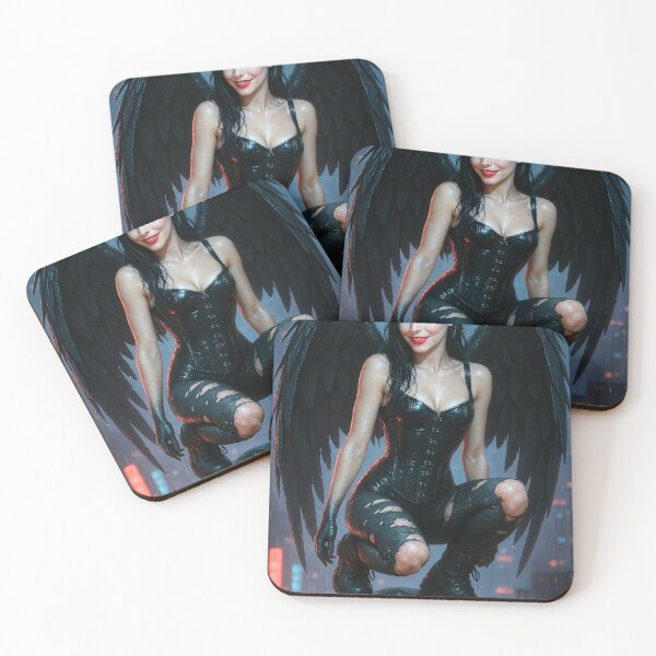 Item preview, Blackbird Angel Crouches on City Gargoyle designed and sold by CathryneDelamort.