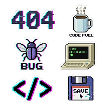 Artwork thumbnail, Coder's Reality Sticker Pack - Programming & Developer Humor by BKPrintDesing