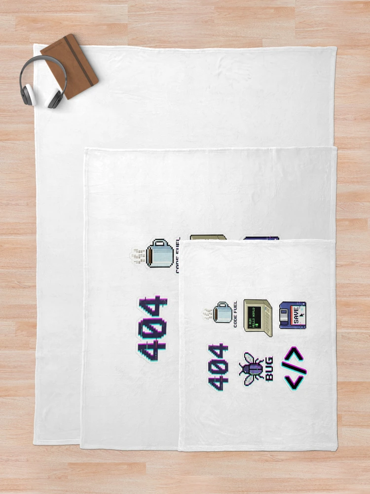 Thumbnail 5 of 6, Throw Blanket, Coder's Reality Sticker Pack - Programming & Developer Humor designed and sold by BKPrintDesing.