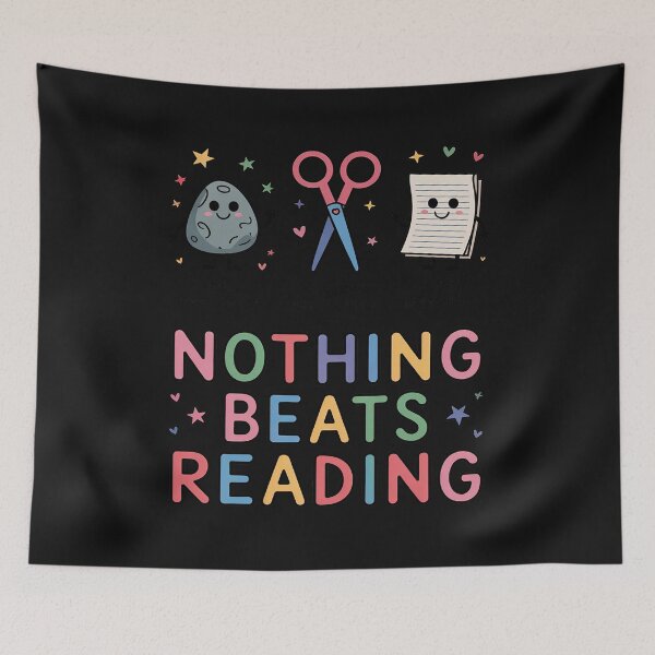 Item preview, Nothing Beats Reading Rock Paper Scissors Funny Books Lover designed and sold by JessicaWalshdf.